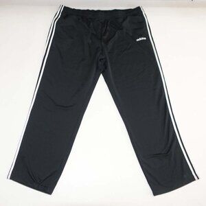 Adidas Men's Track Pants Size 4XLT NWT Black White Pull On Elastic Waist